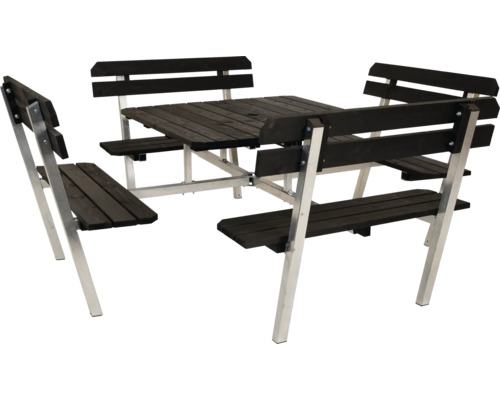 Picknickset EDEN WOOD Quattro Steel-pine svart