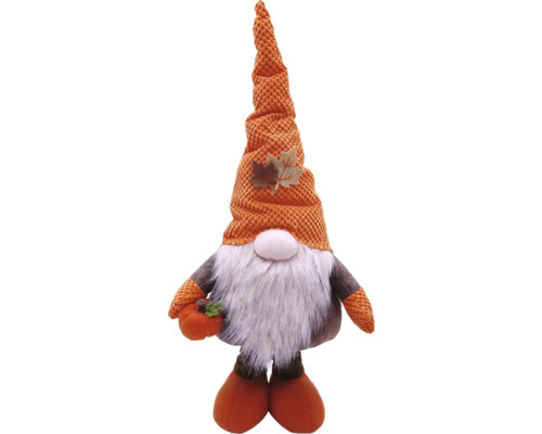 Hösttomte med hatt, skägg och pumpa