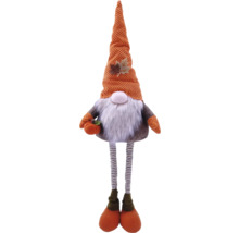 Hösttomte med mössa, skägg och pumpa