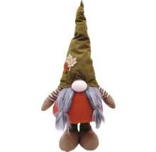 Dekorativ tomte med hatt och skägg som höstdekoration