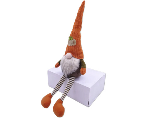 Dekorativ tygnisse med randiga byxor, skägg och lång mössa