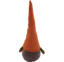 Dekorativ gnomefigur med stickad mössa och filtkropp
