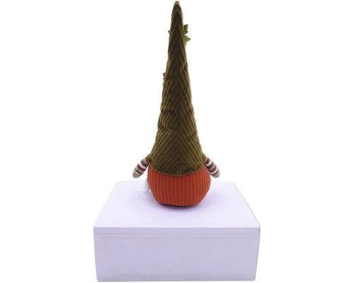 Dekorativ figur dvärg med manchesterhatt och randiga armar