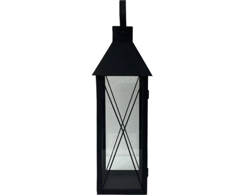 Dekorativ lykta med glasinsats och metallram