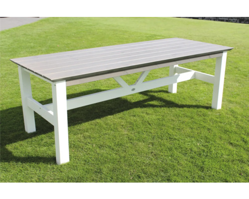 Bord EDEN WOOD Viking 220x90cm grå/vit