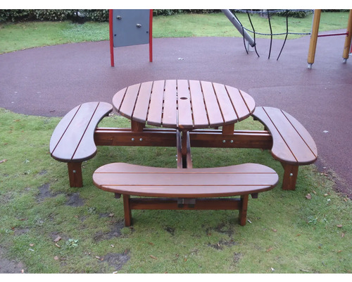 Picknickset EDEN WOOD Rondo barn Ø200 brun