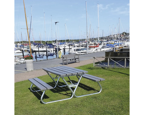 Picknickset EDEN WOOD Robust 180cm grå
