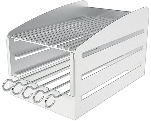 Grillfäste av rostfritt stål med spett