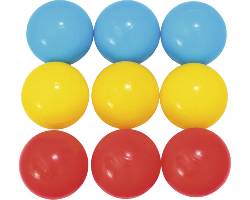 Nio plastbollar för inomhus- och utomhusbruk