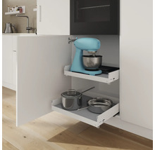Kökslåda med utdrag för köksmaskin och kastruller
