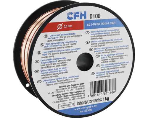 CFH D100 svetstråd, 0,8 mm diameter, 1 kg