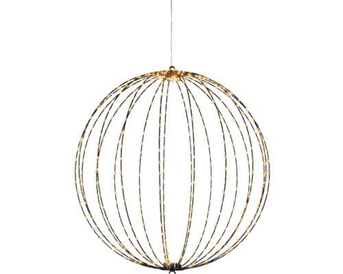 Julbelysning LUMINEO LED-boll metall 200 lampor varmvit Ø48 cm Dekorativ ljuskula med upphängning