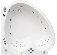 Hörnbadkar med bubbelbadfunktion, ovanifrån