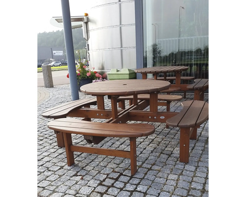 Picknickset EDEN WOOD Rondo Ø200 oljad