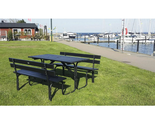 Picknickset EDEN WOOD stål picnic 100cm svart