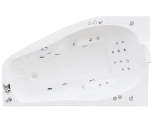 Rektangulärt badkar med bubbelpoolfunktion, uppifrån