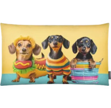 Dekorativ kudde med taxmotiv