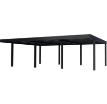 Metallcarport med platt tak