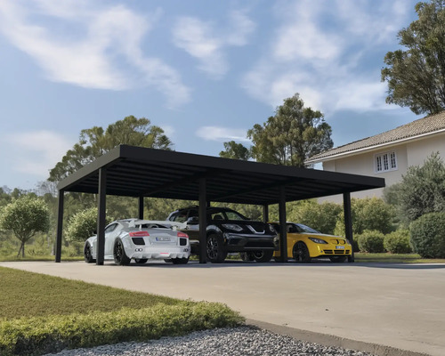 Trippelcarport CANOPIA by Palram Oslo 6x9m svart