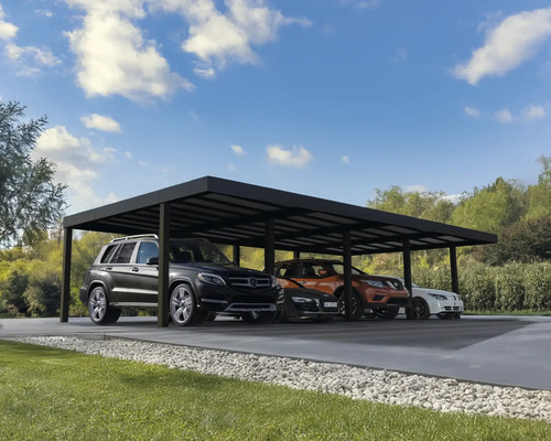4 bilars carport CANOPIA by Palram Oslo 6x12m svart