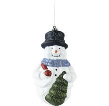 Snögubbe juldekoration med hatt och halsduk