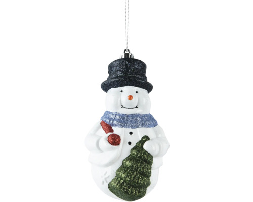 Snögubbe juldekoration med hatt och halsduk