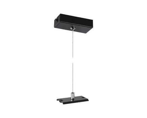 Lampupphängning med metallhölje och stålvajer