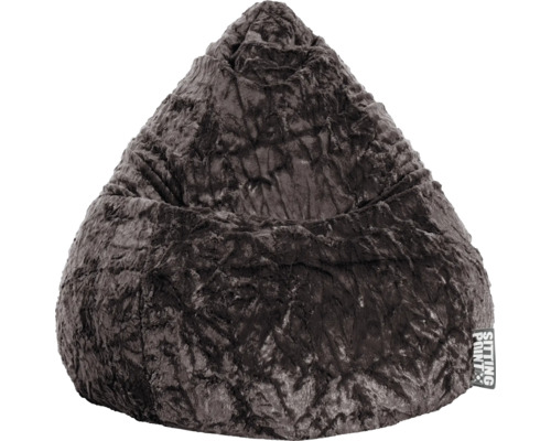 Sittsäck SITTING POINT Fluffy L antracit 70x90cm