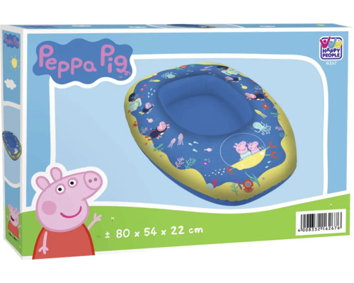 Peppa Pig badbåt i förpackning som mäter cirka 80 x 54 x 22 cm