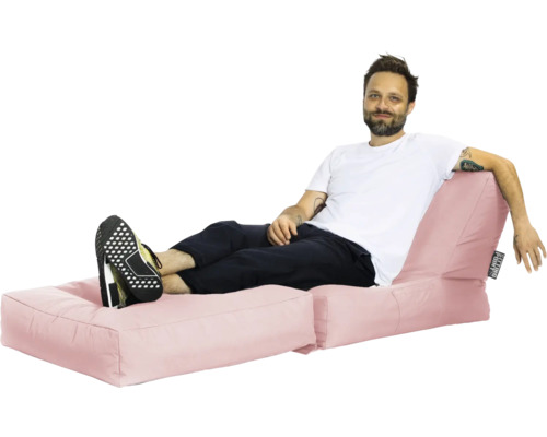 Sittsäck fåtölj SITTING POINT Twist scuba gammelrosa 70x80cm
