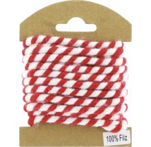 Rulle filtsnöre i rött och vitt