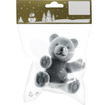 Grå teddybjörn i plastpåse