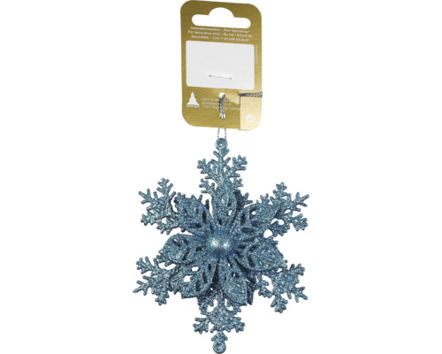 Glittrande snöflinga hänge som juldekoration