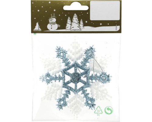 Dekorativ snöflingahänge i förpackning