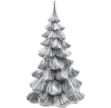 Dekorativ, silverfärgad julgransfigur