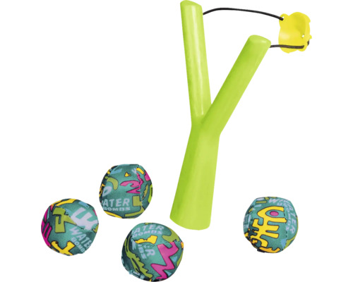 Slangbella HAPPY PEOPLE till vattenbomber 22cm plast mångfärgad inkl. 4 bollar