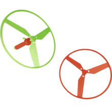 Två kastskivor med propeller