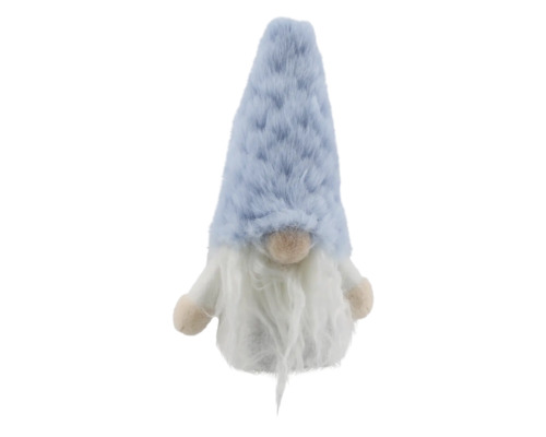 Dekorativ tomtefigur med mössa och skägg