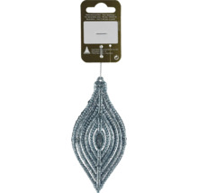 Silverfärgad julgransprydnad i bladform som dekoration