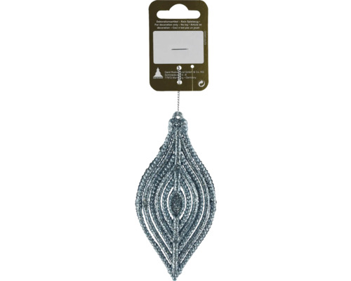 Silverfärgad julgransprydnad i bladform som dekoration