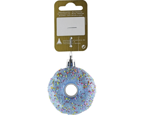 Dekorativ munk julgranskula med färgglatt strössel