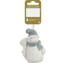 Snögubbe figur som julgransprydnad