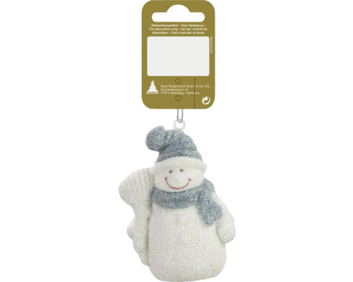 Snögubbe figur som julgransprydnad