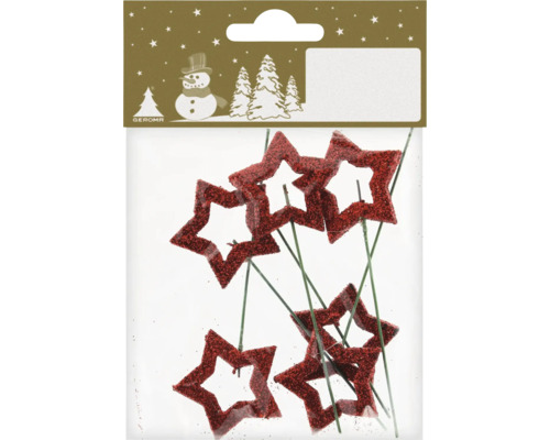 Dekorativa glittrande stjärnor på tråd för blomsterdekorationer