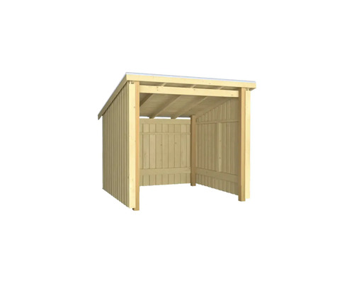 Träskjul med pulpettak för utomhusbruk