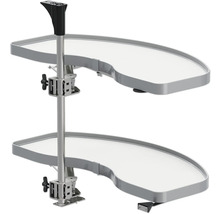 Utdragbar insats för köksskåp med två hyllor