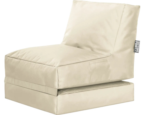 Beige säckstol med ryggstöd