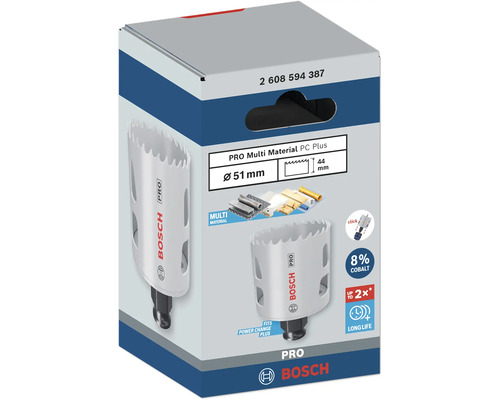 Bosch hålsåg Multi Material Pro med 51 millimeters diameter i förpackning
