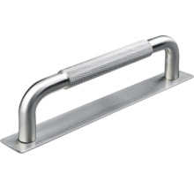 Metallhandtag med räfflad yta