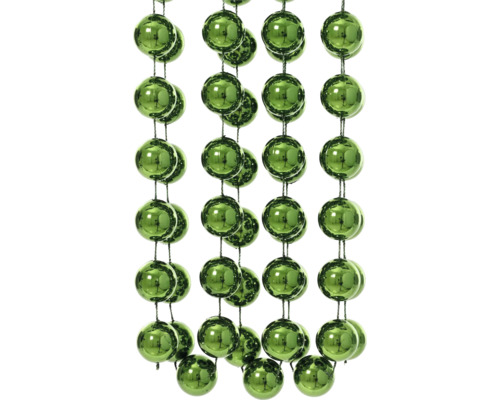 Dekorativ girlang med gröna kulor